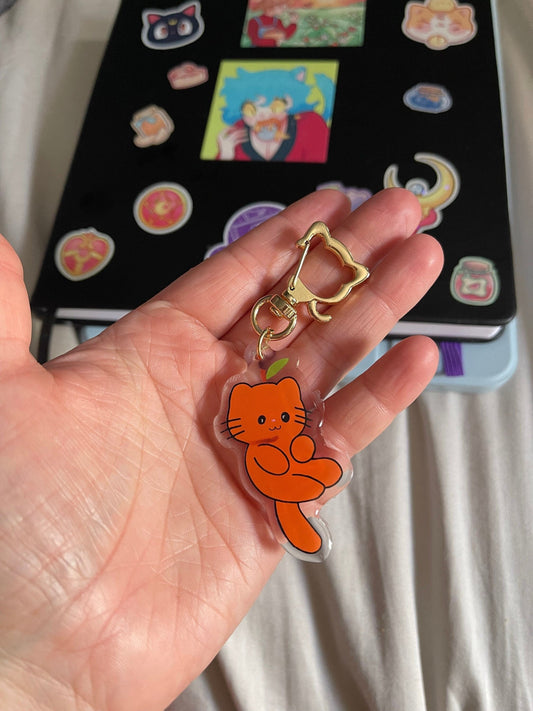 Orange Kitty keychain